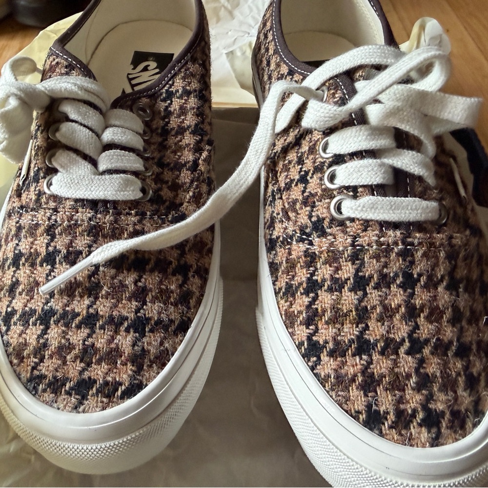 Vans LX 44 Harris Tweed Brown Sneakers Brand New